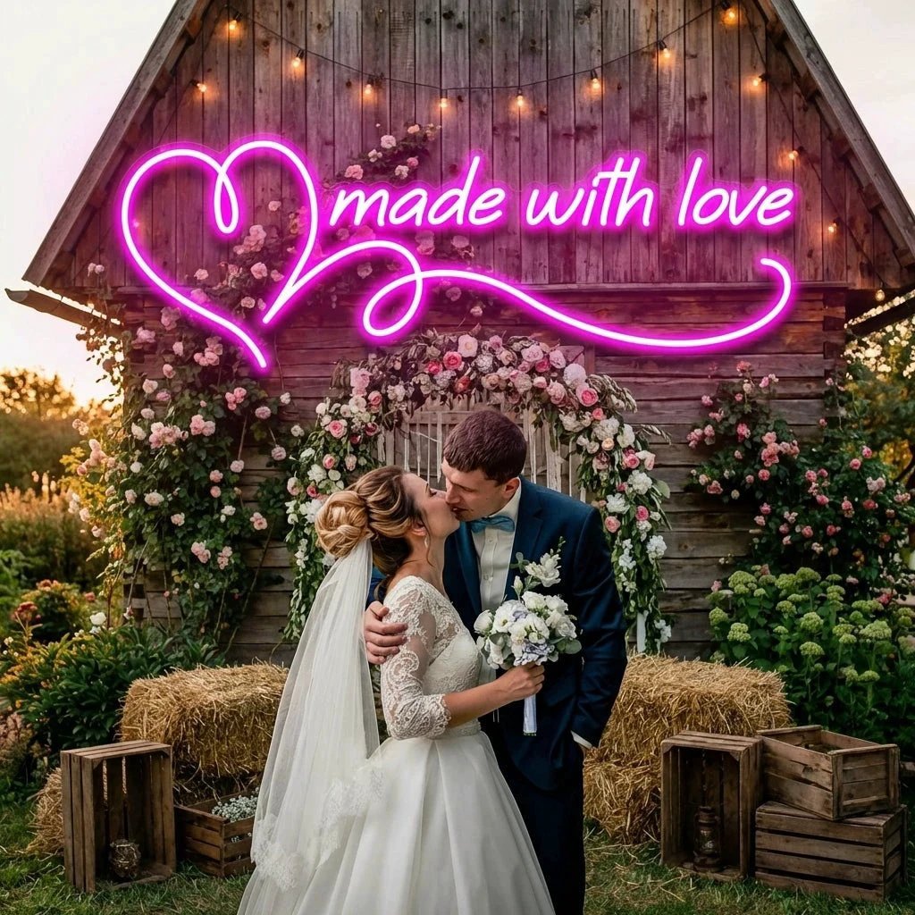 Made With Love Wedding Led Neon Sign Light