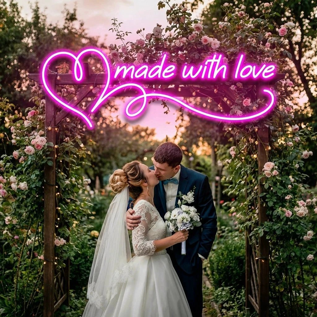 Made With Love Wedding Led Neon Sign Light