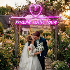 Made With Love 2 Wedding Led Neon Sign Light