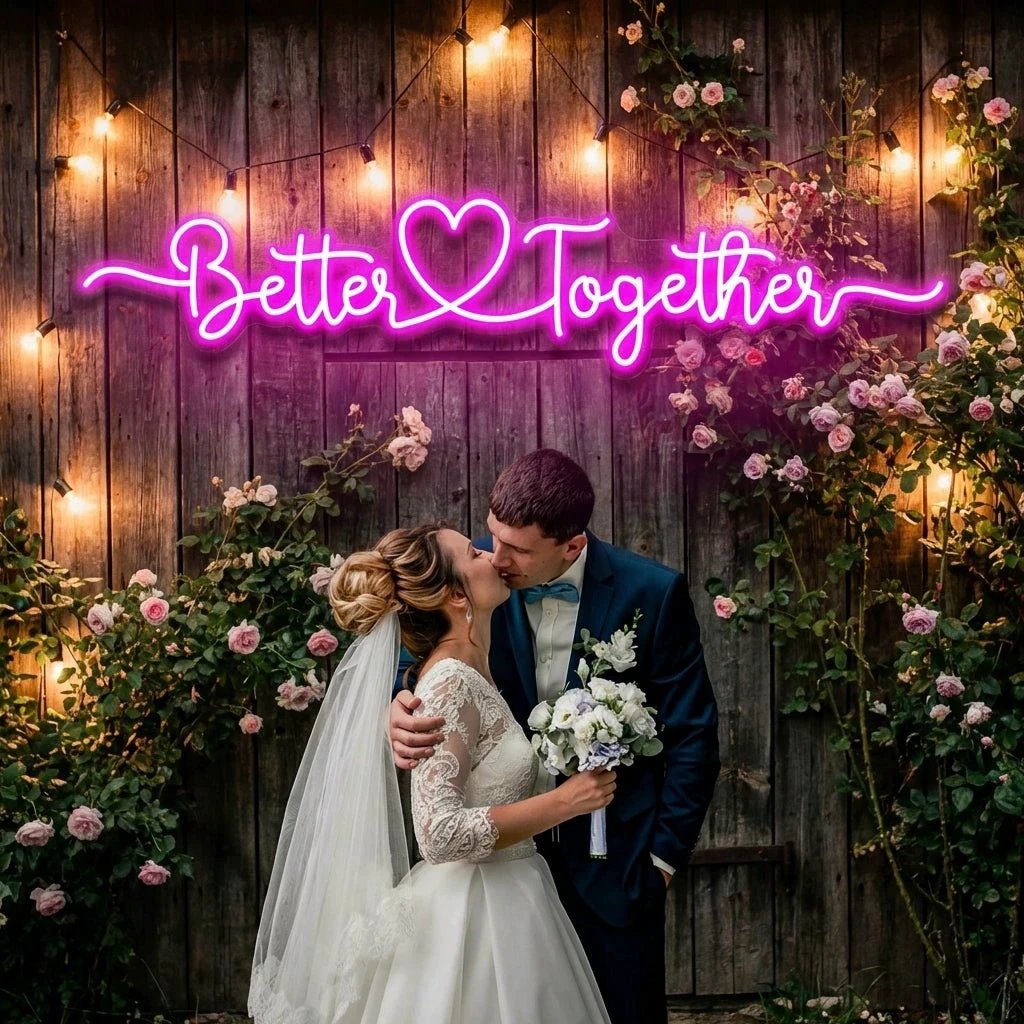 Better Together 3 Wedding Led Neon Sign Light