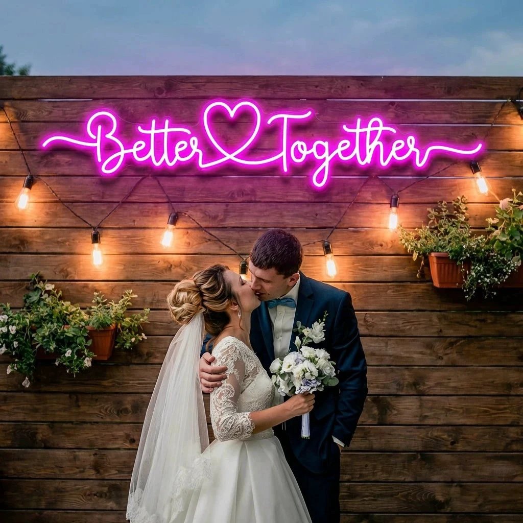 Better Together 3 Wedding Led Neon Sign Light