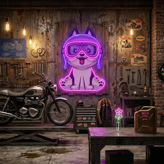 Pilot Dog LED Neon Sign Light Pop Art