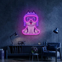 Pilot Dog LED Neon Sign Light Pop Art