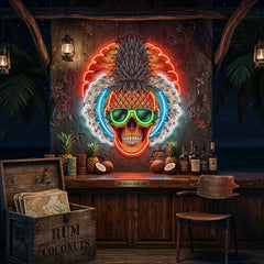 Pineapple Sea Skull LED Neon Sign Light Pop Art