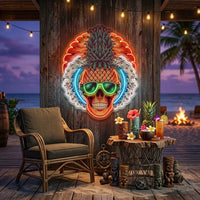 Pineapple Sea Skull LED Neon Sign Light Pop Art