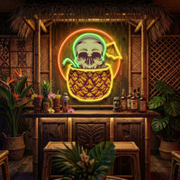 Pineapple Skull LED Neon Sign Light Pop Art