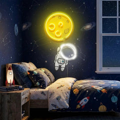Planet Balloon Artwork Led Neon Sign Light