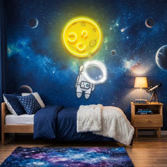 Planet Balloon Artwork Led Neon Sign Light