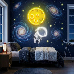 Planet Balloon Artwork Led Neon Sign Light