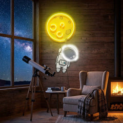 Planet Balloon Artwork Led Neon Sign Light