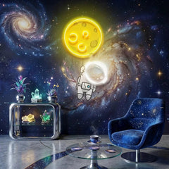 Planet Balloon Artwork Led Neon Sign Light