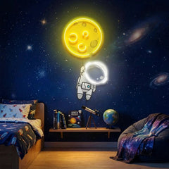 Planet Balloon Artwork Led Neon Sign Light