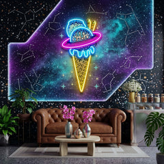 Planets Ice Cream Vintage LED Neon Sign Light Pop Art