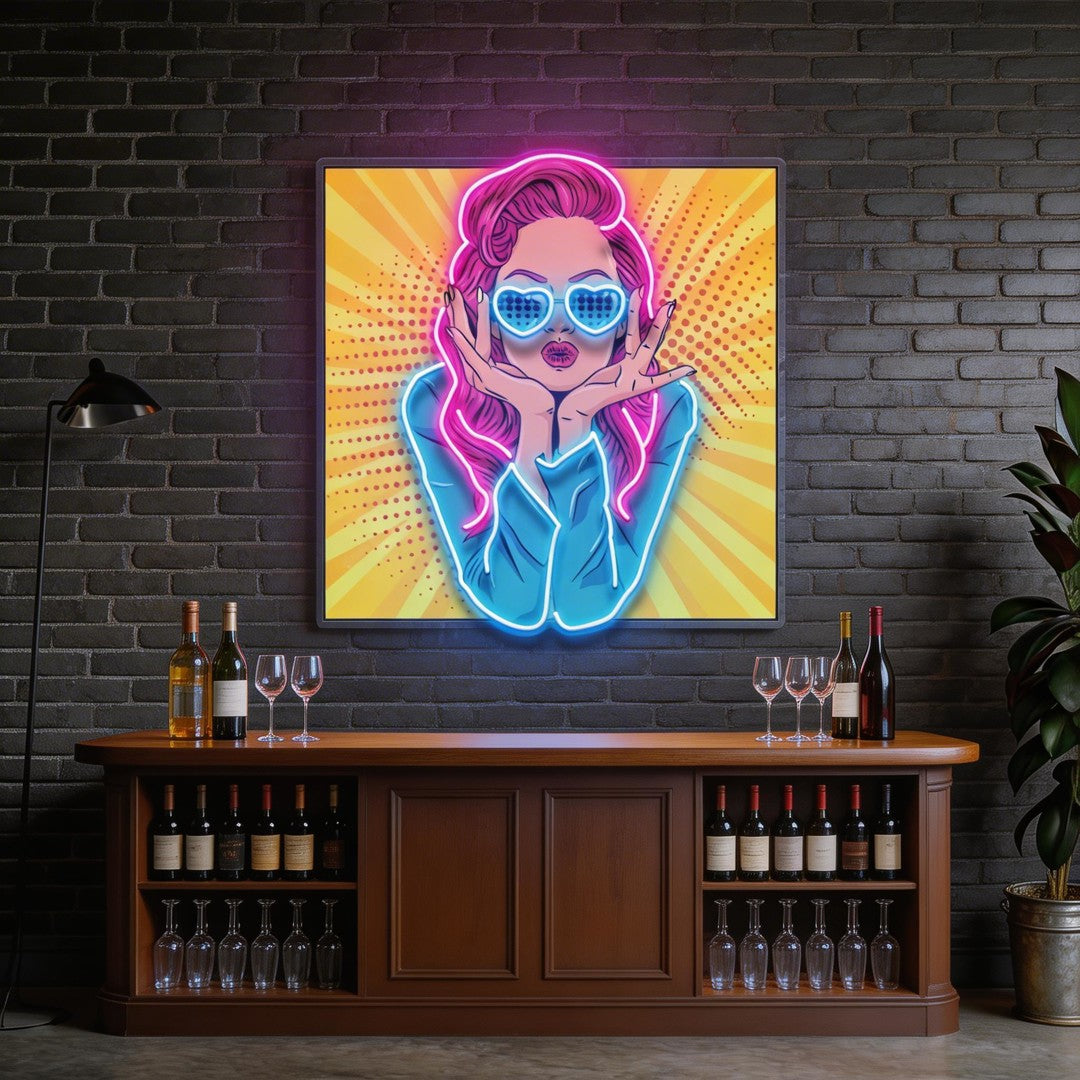 Woman Retro LED Neon Sign Light Pop Art
