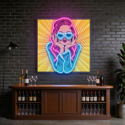Woman Retro LED Neon Sign Light Pop Art