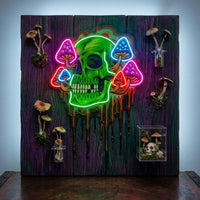 Psychedelic Head Skull LED Neon Sign Light Pop Art