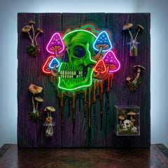 Psychedelic Head Skull LED Neon Sign Light Pop Art