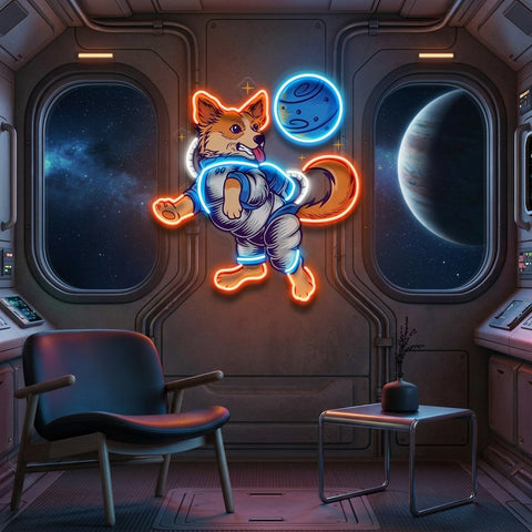 Puppy Space LED Neon Sign Light Pop Art