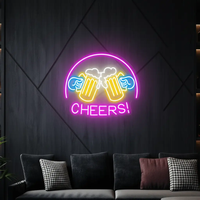 Beer Cheers Neon Signs Lights Bar Art Wall Decor