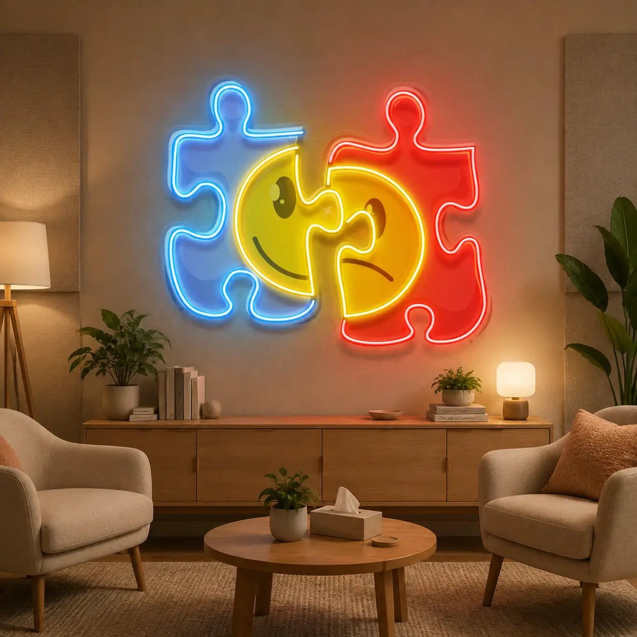 Puzzle LED Neon Sign Light Pop Art