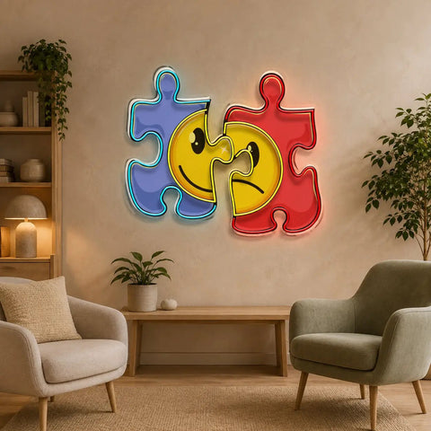Puzzle LED Neon Sign Light Pop Art
