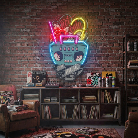 Radio And Cable LED Neon Sign Light Pop Art