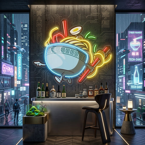 Ramen Bowl LED Neon Sign Light Pop Art