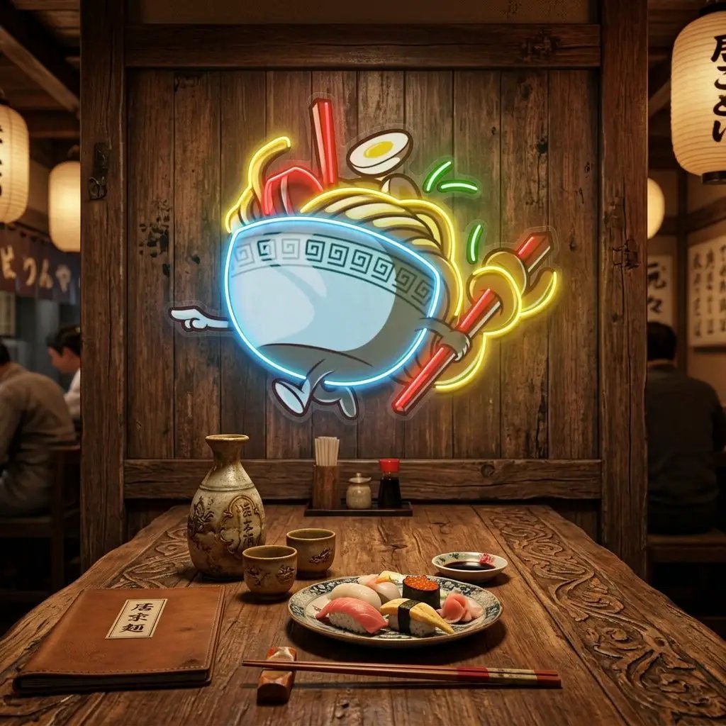 Ramen Bowl LED Neon Sign Light Pop Art