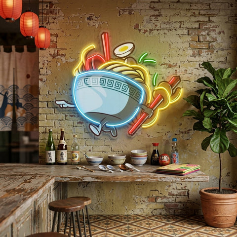 Ramen Bowl LED Neon Sign Light Pop Art