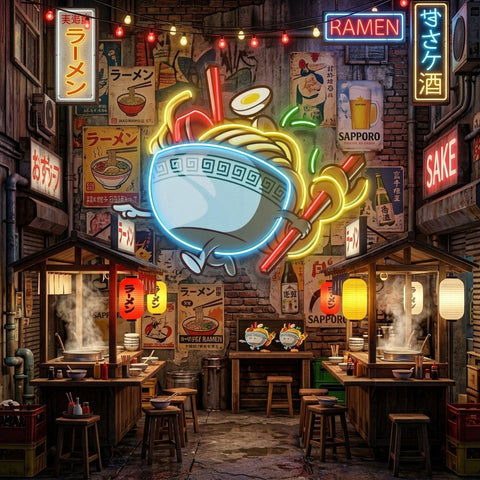 Ramen Bowl LED Neon Sign Light Pop Art