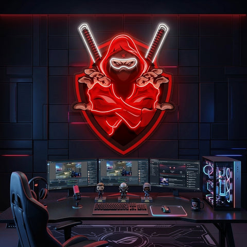 Red Ninja LED Neon Sign Light Pop Art