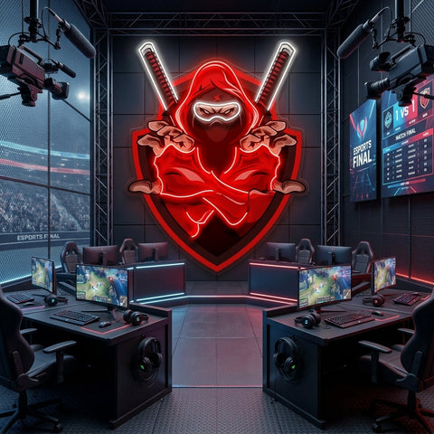 Red Ninja LED Neon Sign Light Pop Art