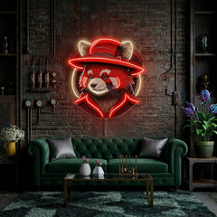 Red Racoon LED Neon Sign Light Pop Art