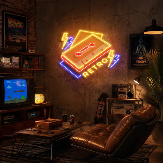 Cassette Retro Led Neon Acrylic Artwork