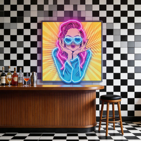 Woman Retro LED Neon Sign Light Pop Art