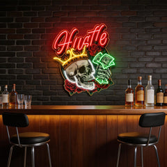 Rich Skull LED Neon Sign Light Pop Art