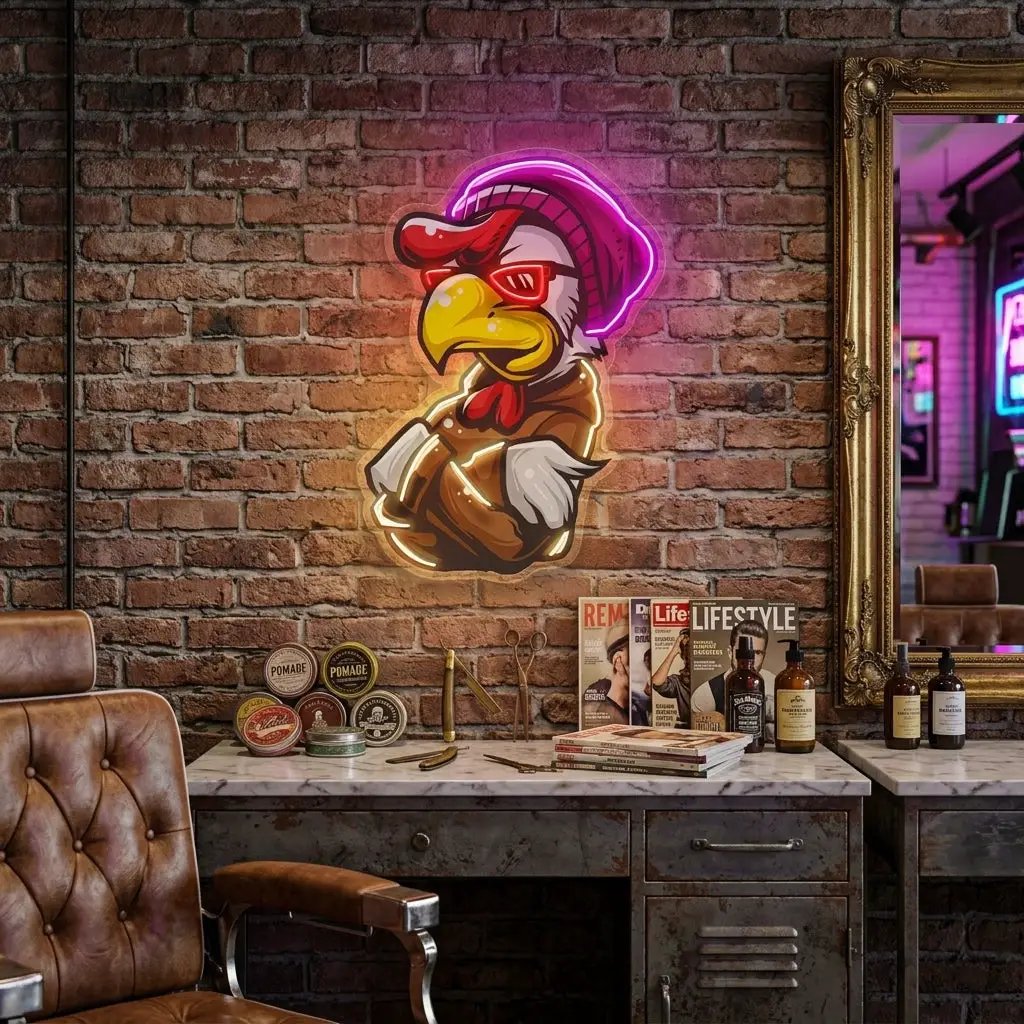 Rooster Hoodie LED Neon Sign Light Pop Art