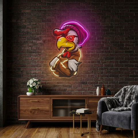 Rooster Hoodie LED Neon Sign Light Pop Art