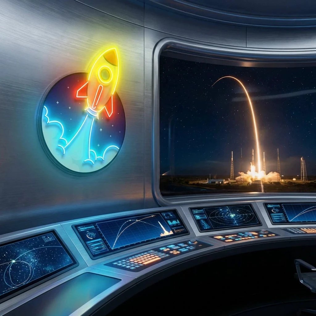 Rocket Artwork Led Neon Sign Light