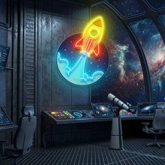 Rocket Artwork Led Neon Sign Light