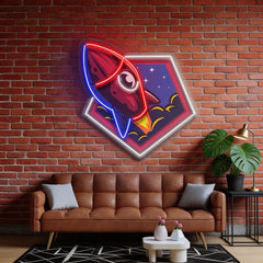 Rocket Space LED Neon Sign Light Pop Art