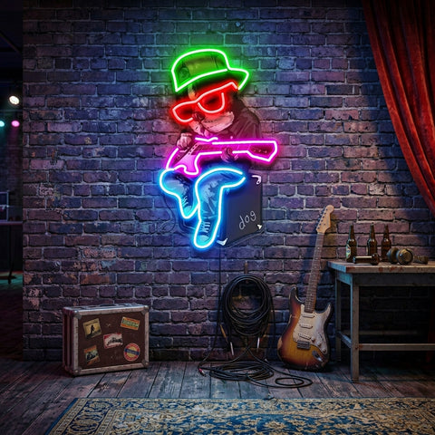 Rock Pug LED Neon Sign Light Pop Art