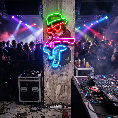 Rock Pug LED Neon Sign Light Pop Art