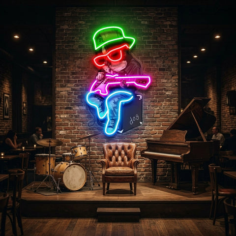 Rock Pug LED Neon Sign Light Pop Art