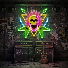 Rock And Skull LED Neon Sign Light Pop Art