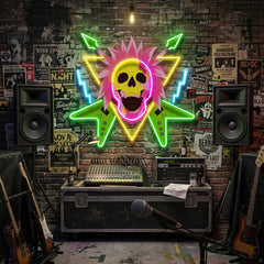 Rock And Skull LED Neon Sign Light Pop Art