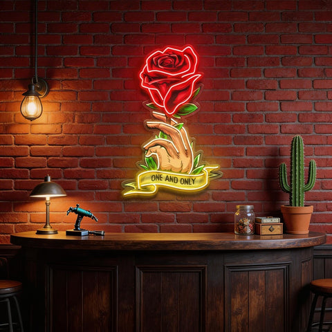 Roses Gift LED Neon Sign Light Pop Art