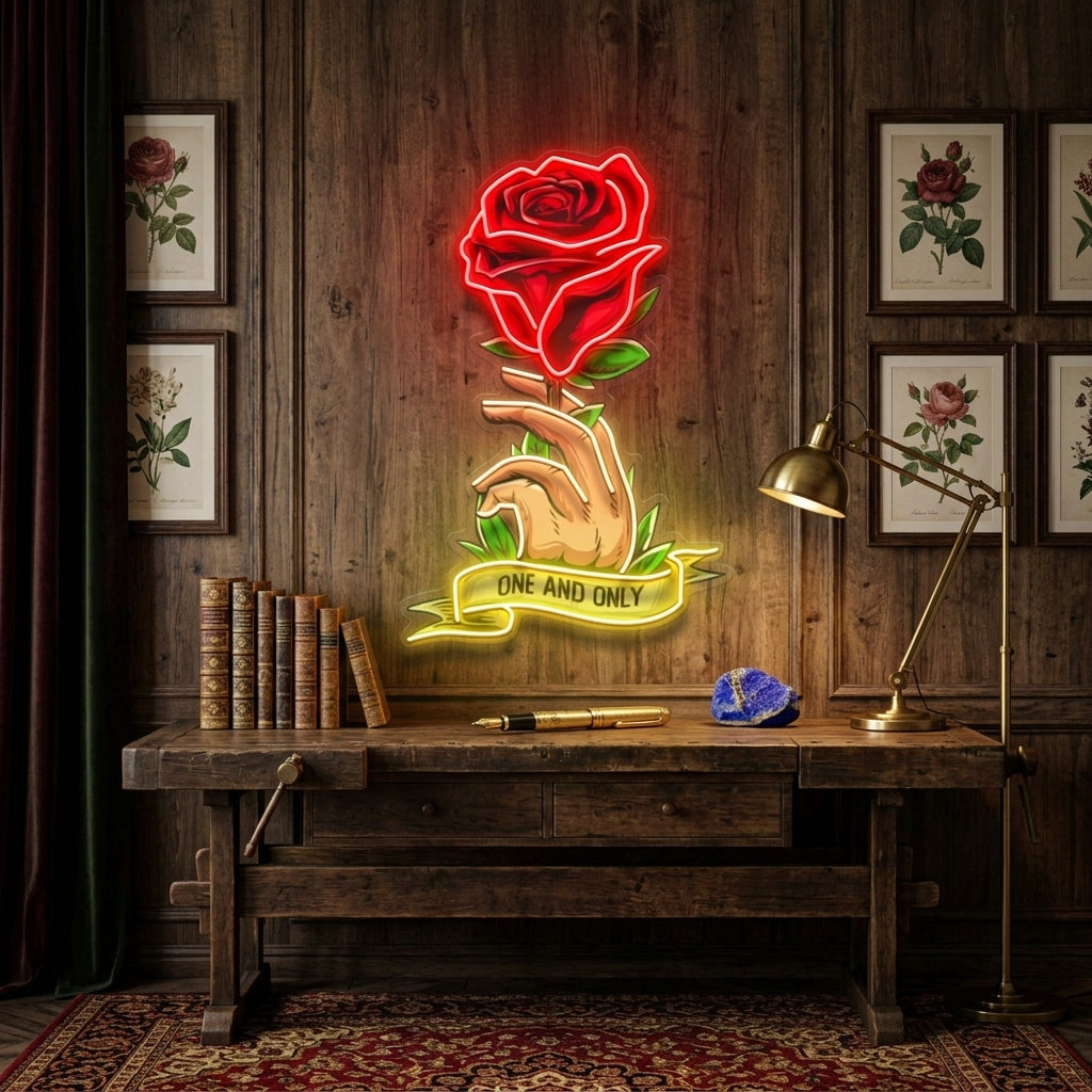 Roses Gift LED Neon Sign Light Pop Art