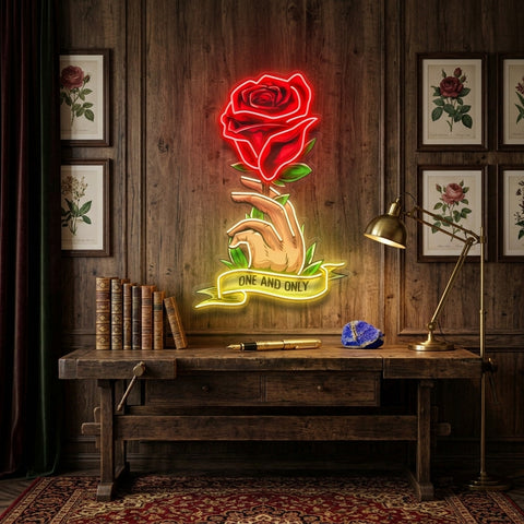 Roses Gift LED Neon Sign Light Pop Art