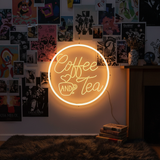 Round Coffee&Tea Neon Sign - VN03 - Customneonstudio